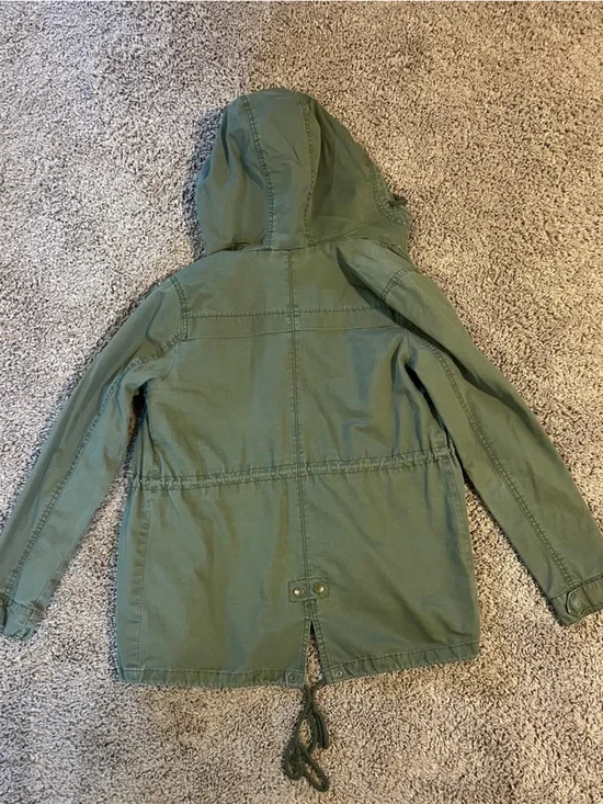Olive Green Hooded Anorak Jacket - Picture 2 of 2